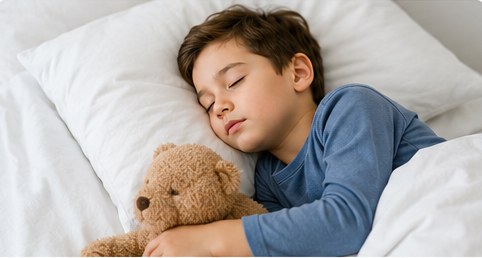 安らかに眠る子ども